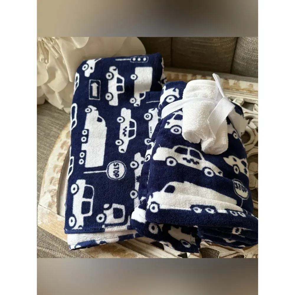Deborah Connolly Police Cars Trucks Cars Bath Hand Washcloth Towels NEW